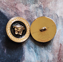 Load image into Gallery viewer, 22 mm buttons ,Versace,metal,emaille
