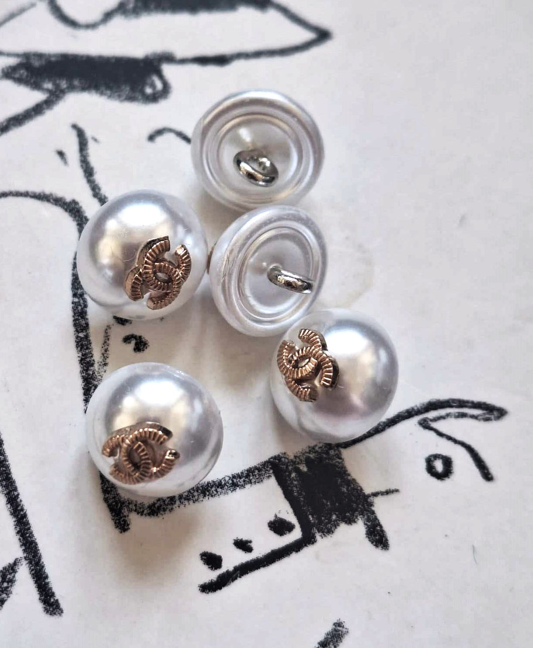 11,5 mm buttons ,faux perlen