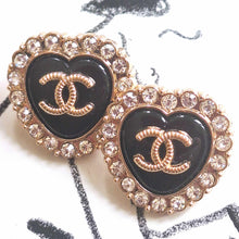 Load image into Gallery viewer, 22 mm stamped buttons,gripox, gold metal,zirkonia
