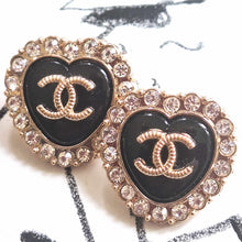 Load image into Gallery viewer, 22 mm stamped buttons,gripox, gold metal,zirkonia
