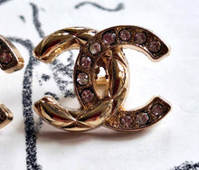 Load image into Gallery viewer, 19 mm stamped buttons,metal,zirkonia
