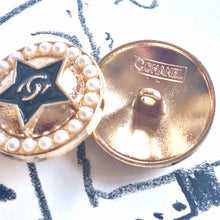 Load image into Gallery viewer, 22 mm stamped buttons faux perlen,metal,emaille
