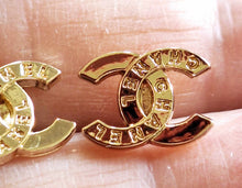 Load image into Gallery viewer, 12 mm stamped buttons, gold metal,
