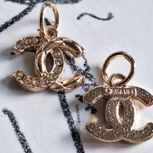 Load image into Gallery viewer, 13,5 mm stamped,buttons,pendant,zirkonia,gold metal
