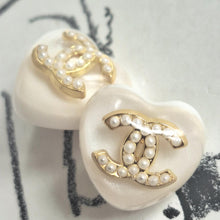 Load image into Gallery viewer, 15 mm   stamped buttons,,resin, ,ecru

