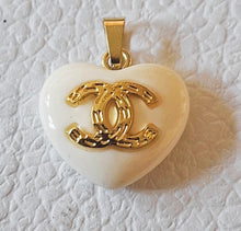 Load image into Gallery viewer, 20 mm buttons, ecru stamped, gold,metal,resin
