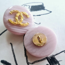 Load image into Gallery viewer, 25 mm buttons, stamped gold,metal,,resin
