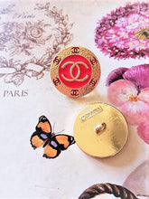 Load image into Gallery viewer, 20 mm stamped buttons,pink,metal,emaille
