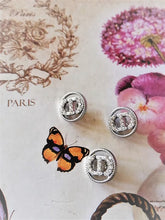 Load image into Gallery viewer, 11 mm buttons,silver metal,zirkonia-Dior
