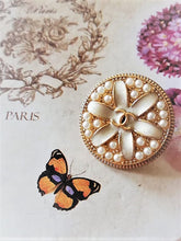 Load image into Gallery viewer, 25 mm stamped buttons,faux perlen,emaille,metal
