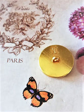 Load image into Gallery viewer, 18 mm  stamped buttons gold metal louis vuitton
