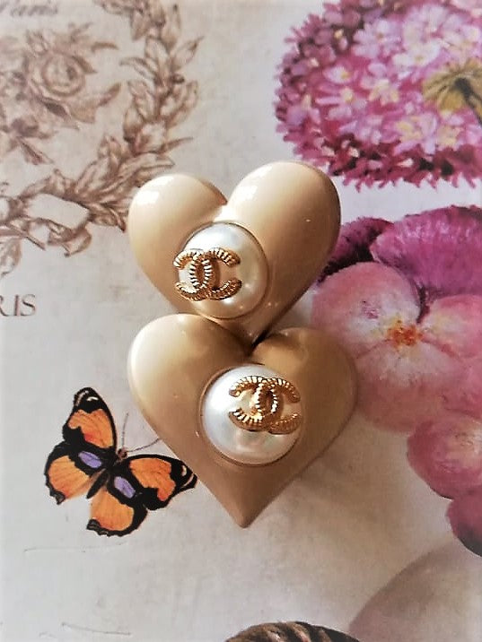 25 mm buttons,pearl beige,resin,faux perlen