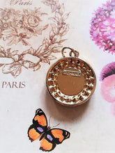 Load image into Gallery viewer, 20 mm stamped buttons,pendant,gold metal,zirkonia,gripox
