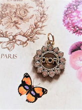 Load image into Gallery viewer, 20 mm buttons,pendant,gold metal,zirkonia,Dior

