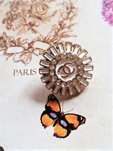 Load image into Gallery viewer, 20 mm buttons,zirkonia,gold metal,emaille
