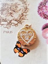 Load image into Gallery viewer, 20 mm stamped buttons,pendant,emaille, gold metal
