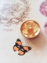 Load image into Gallery viewer, 20 mm  buttons, gold metal,emaille
