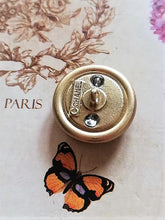 Load image into Gallery viewer, 20 mm,stamped buttons, resin,zirkonia,gold metal
