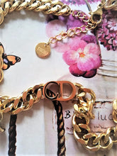 Load image into Gallery viewer, 37  +45 mmmm,stamped,choker, chain,vintage,buttons,pendant,brooch,bracelet,DIOR
