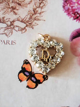 Load image into Gallery viewer, 20 mm  , DIOR pendant zirkona metal buttons,

