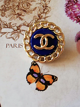 Load image into Gallery viewer, 20 mm stamped navy blue,buttons,gripox,metal
