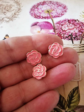 Load image into Gallery viewer, 12 mm camellia buttons,metal,emaille
